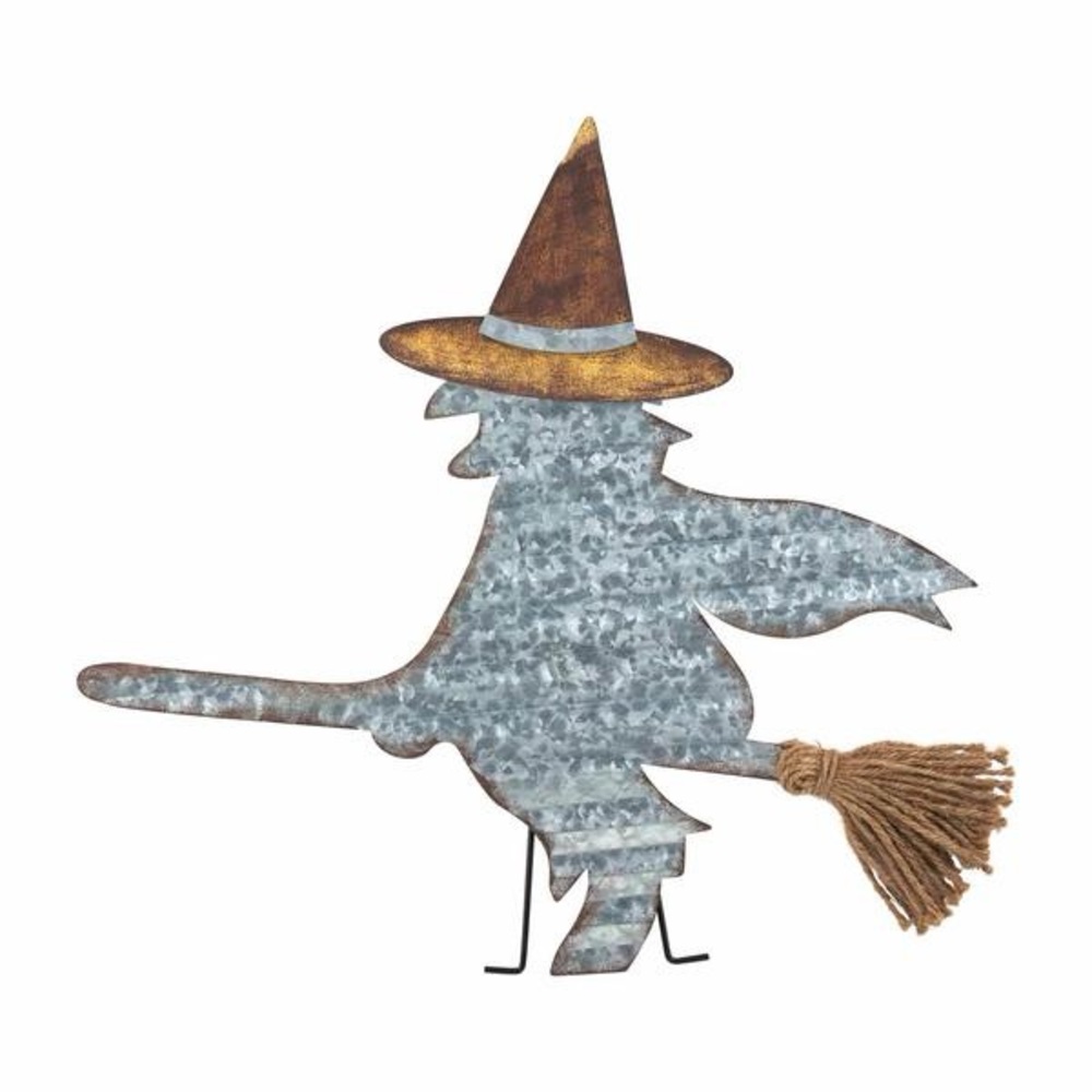 NWT MUD PIE Halloween Tin Witch Easel Yard Sitter